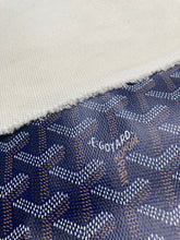 Load image into Gallery viewer, Handmade Leather Navy Goyard Vinyl Material for Custom Wallet