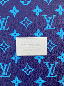 Handmade Craft White Authentic Leather LV Label