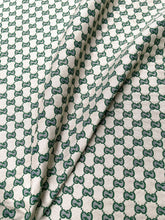 Load image into Gallery viewer, Sewing Soft White Green GG Gucci Fabric for Custom Designer