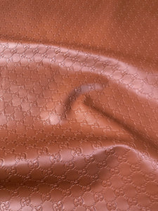 Custom Leather HandCraft Material Brown Embossed Gucci for Bag Sneakers Upholstery