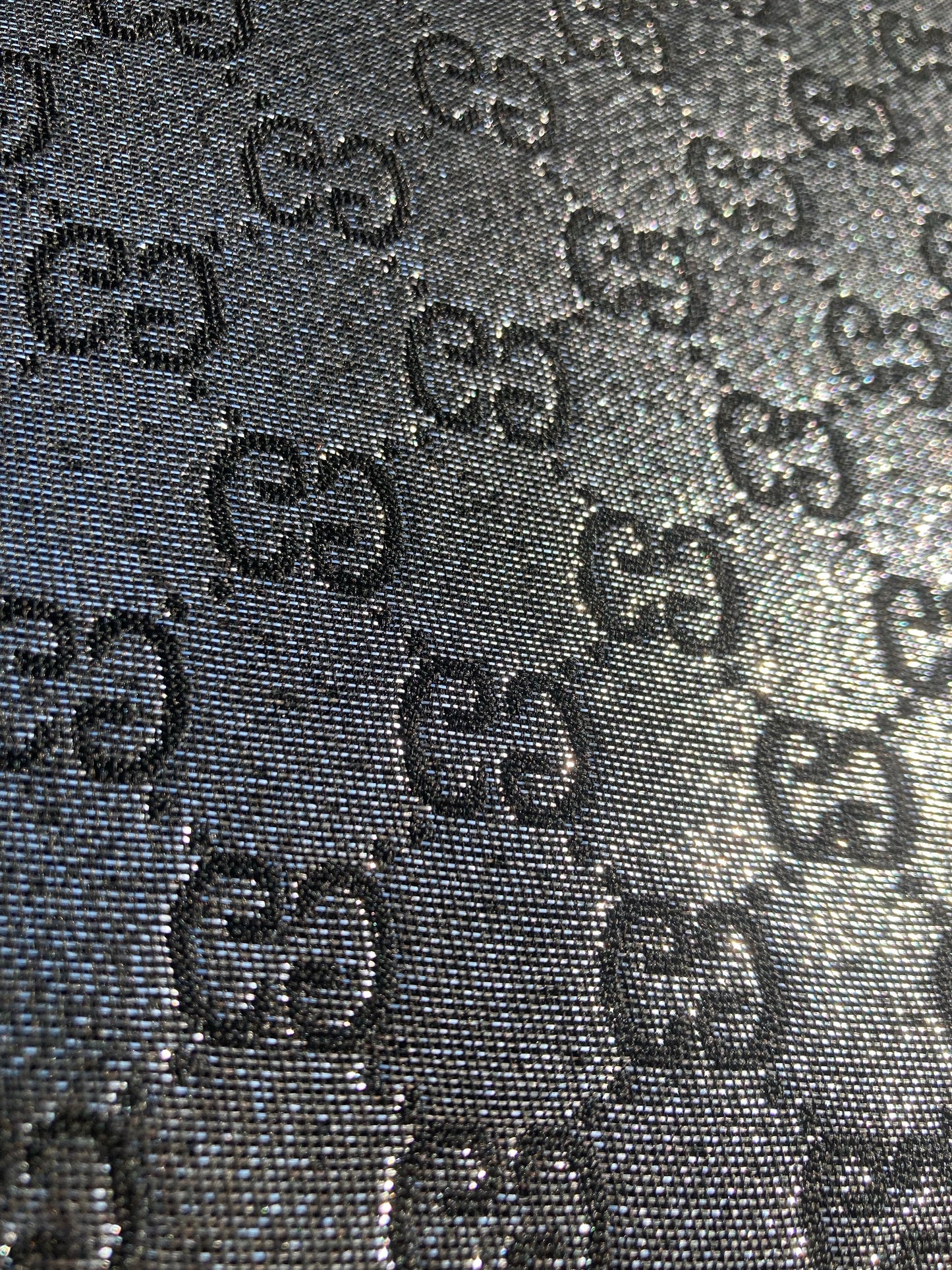 Silver Reflective Gucci Cotton Fabric for Custom