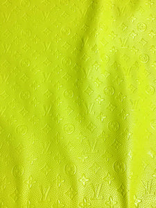 Vivid Bright Lemon Yellow Embossed LV