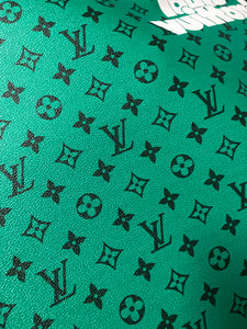 Green LV White Letter Customize Leather for Bag