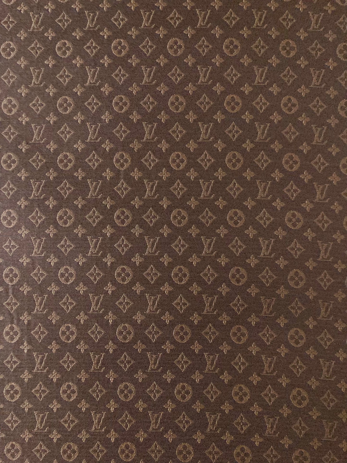 Handmade  Sewing Classic Brown LV Jacquard Quilt Fabric Custom Clothing