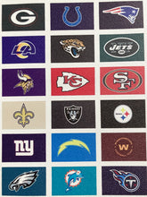 Load image into Gallery viewer, NFL football team Logo Vinyl Handmade Custom Material