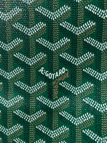 Deep Forest Green Goyard Canvas Leather for Custom Furniture Sneakers