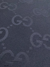 Load image into Gallery viewer, Handmade Custom Pure Black GG Jacquard Fabric for Clothing