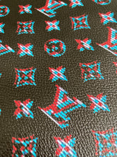 Load image into Gallery viewer, Cyberpunk Shadow LV Leather Vinyl Fabric for Handcraft