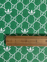 Load image into Gallery viewer, Gucci Adidas Green Vinyl Leather Fabric for Handmade Crafts Custom Sneakers