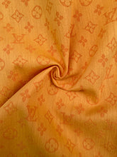Load image into Gallery viewer, Orange Denim Jeans LV Fabric for Handmade Custom Clothing