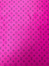 Load image into Gallery viewer, Handmade Custom Hot Pink LV Leather Fabric Material for DIY Project Upholstery