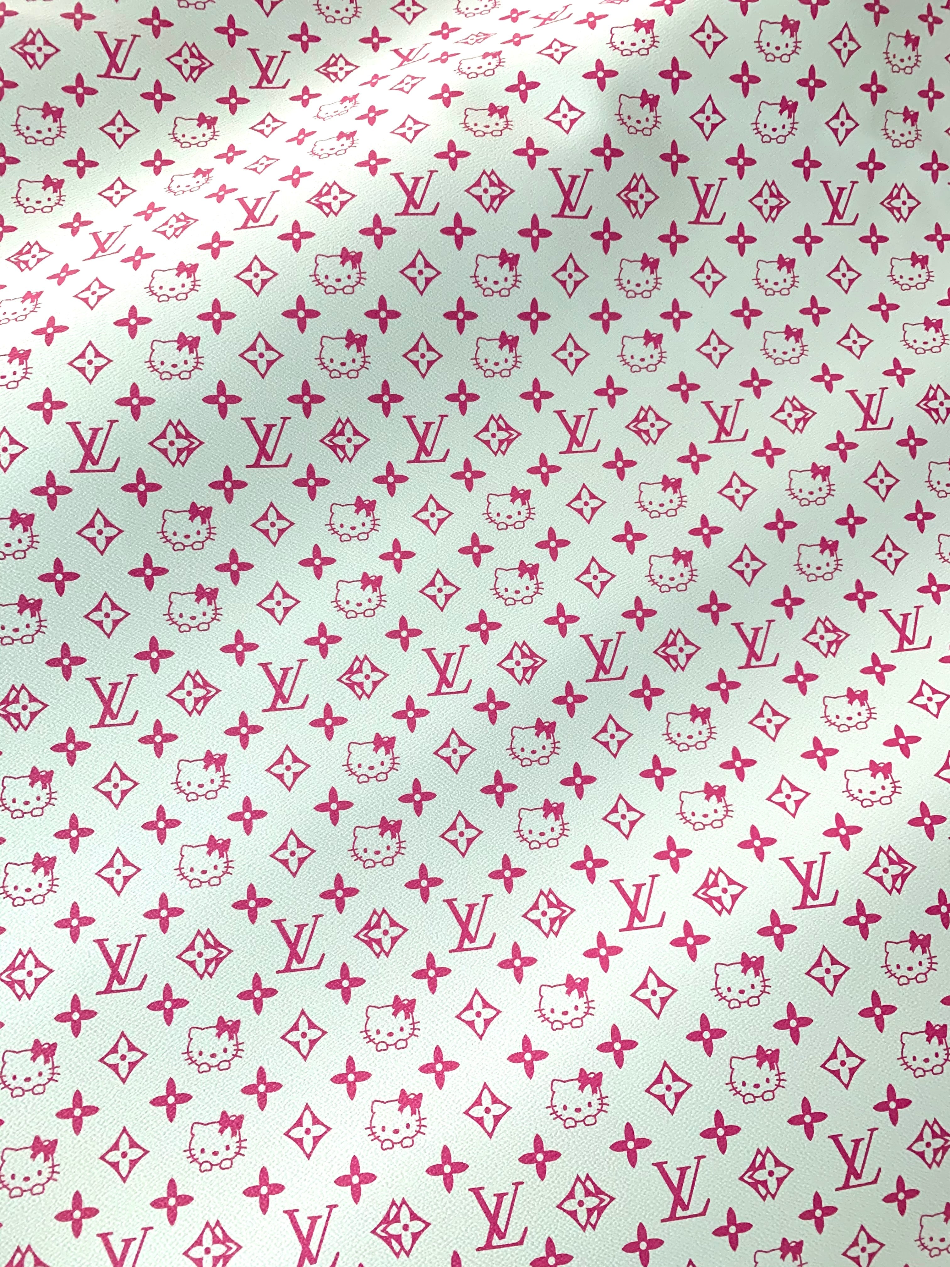 Neoprene fabric hello kitty lv design pink black