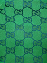 Load image into Gallery viewer, Sewing Cotton Fabric Green GG Sold by Yard
