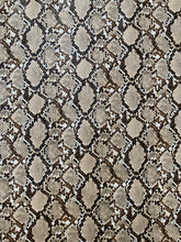 Load image into Gallery viewer, Textured Black Spot Snake Skin Vinyl Leather for Custom Handcraft Upholstery