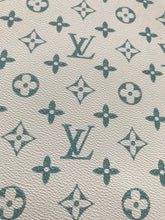 Load image into Gallery viewer, Unique Green LV Leather Material for Custom Craft