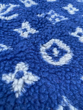 Load image into Gallery viewer, Blue Furry Cozy LV Teddy Flannel Fabric