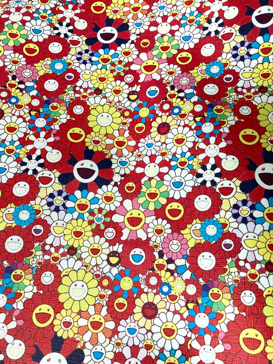 Tissu d'art en cuir Murakami Takashi pour personnalisation