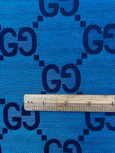 Load image into Gallery viewer, Handcraft Cotton Fabric Blue Big Gucci GG Material for Custom Suit
