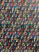 Load image into Gallery viewer, Custom Handmade Black Colorful Fendi Crafts Vinyl for Sneakers Upholstery