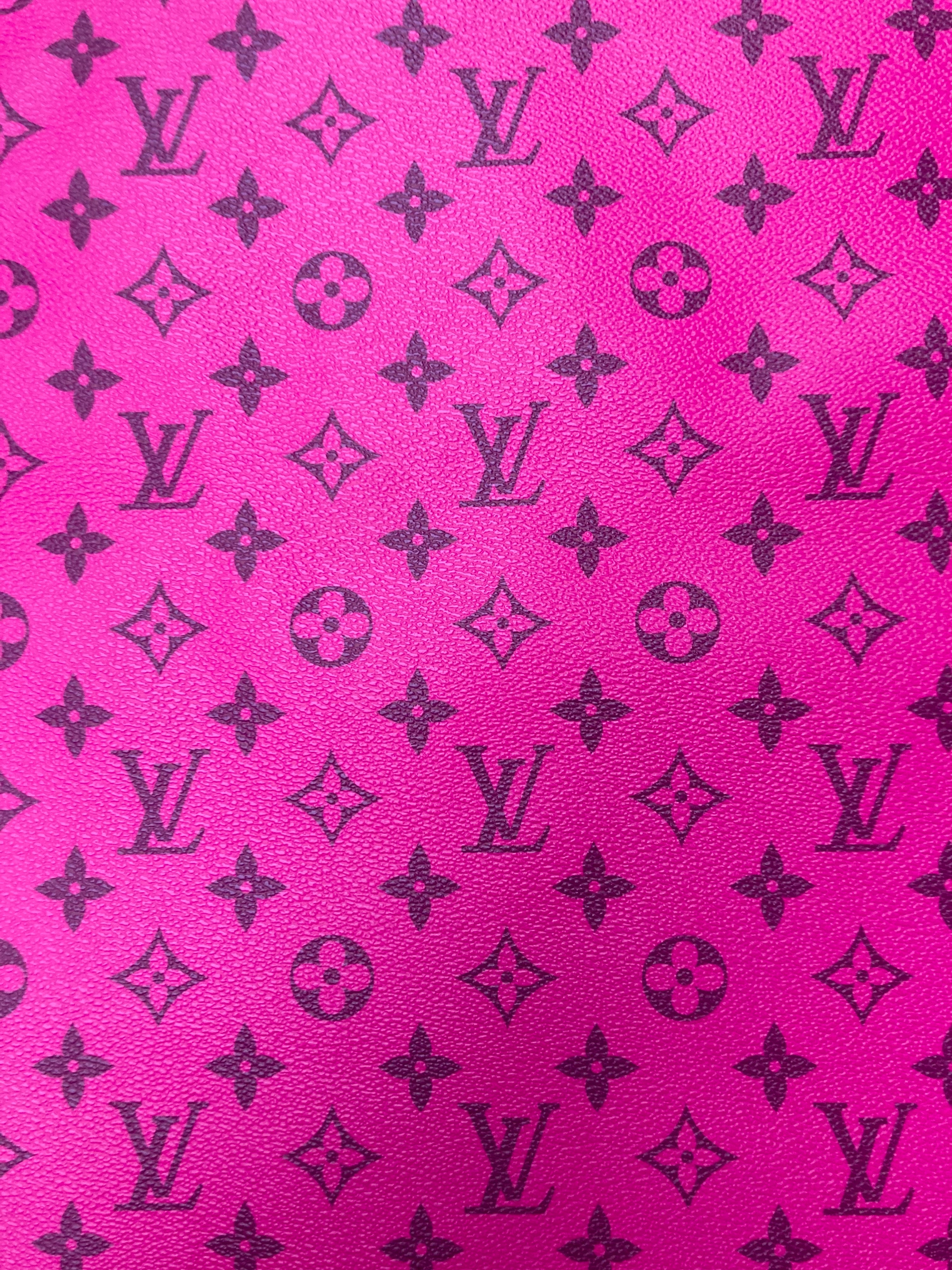Colorful Pink LV Designer Vinyl Leather for Custom Sneakers DIY