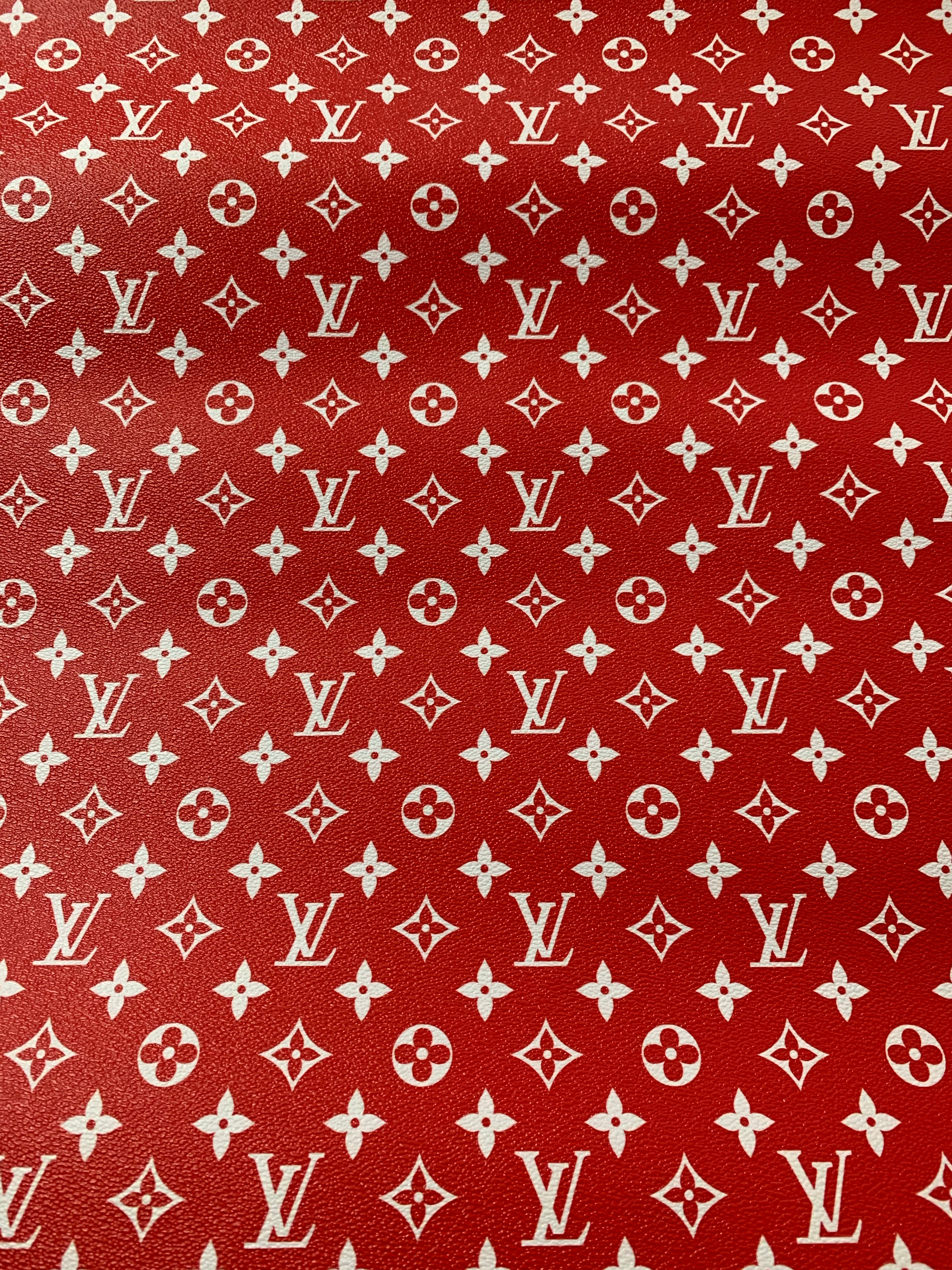 LV Fabric Brown and Red – FabricViva
