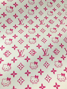 Hello Kitty X LV Leather Fabric for Custom